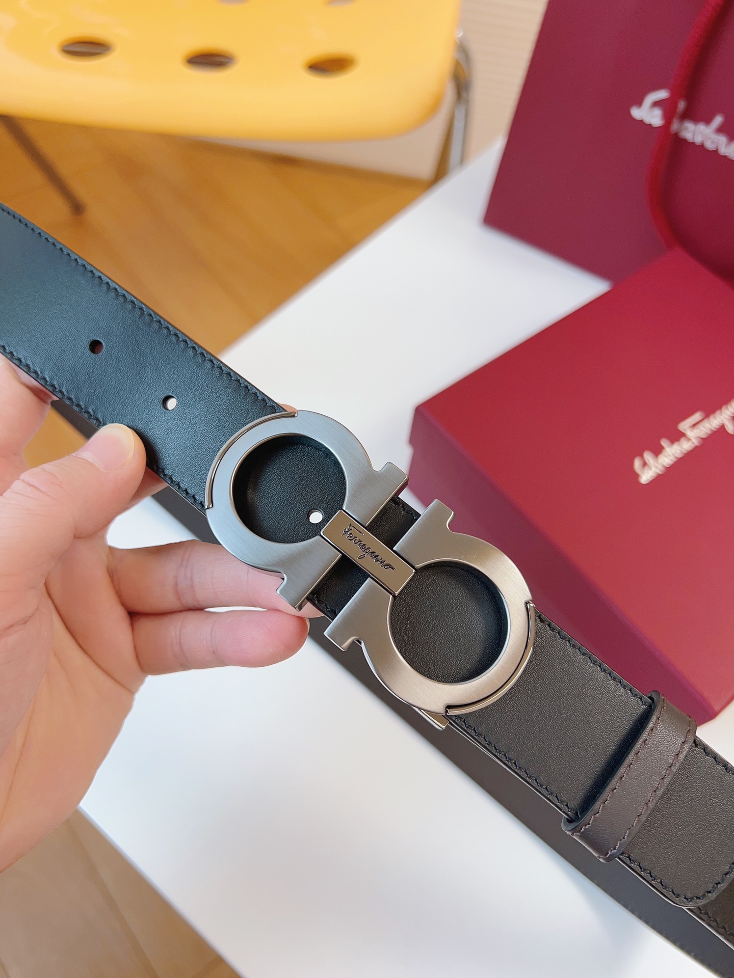 Ferragamo Men Belt Width 3.5cm