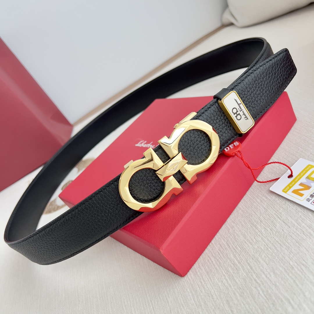 Ferragamo Men Belt Width 3.5cm