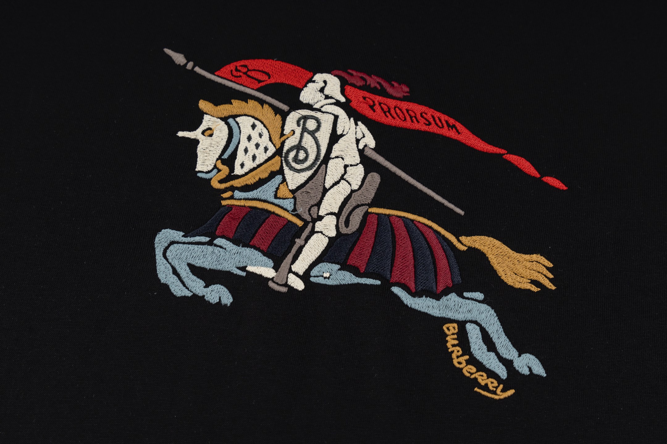 Burberry Cotton T Shirt  Embroider Size XS-L