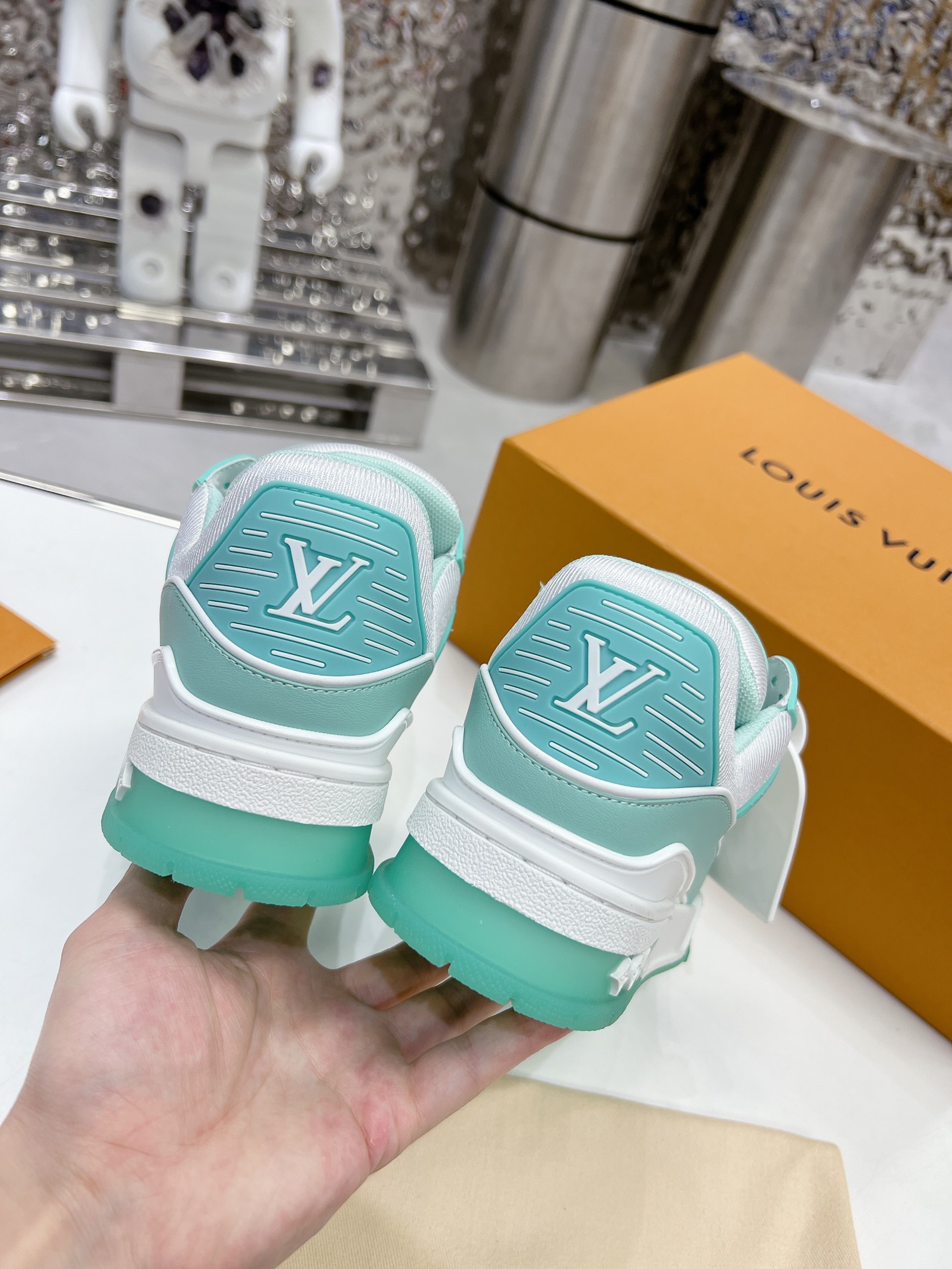 Louis Vuitton Trainer Monogram denim Sneaker Size 36-46