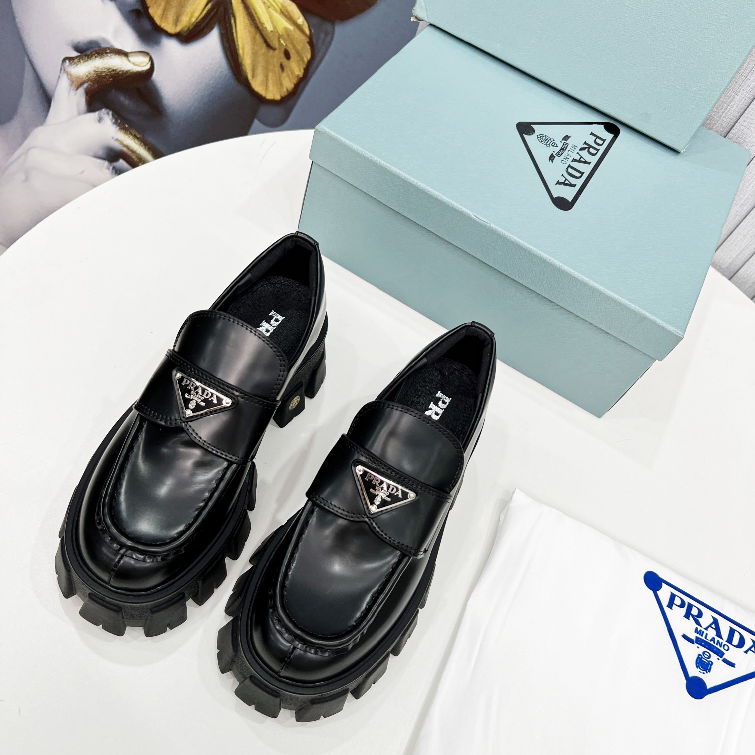Prada Monolith Loafers Size 35-40