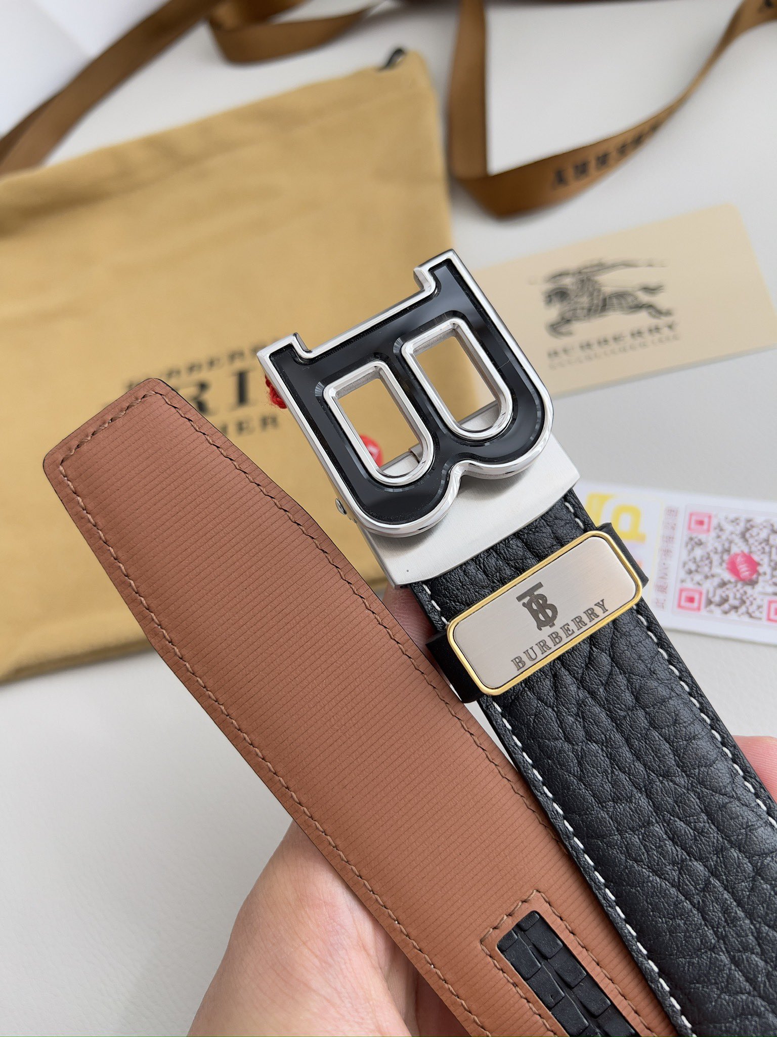 Burberry Men Belt Width 3.5cm