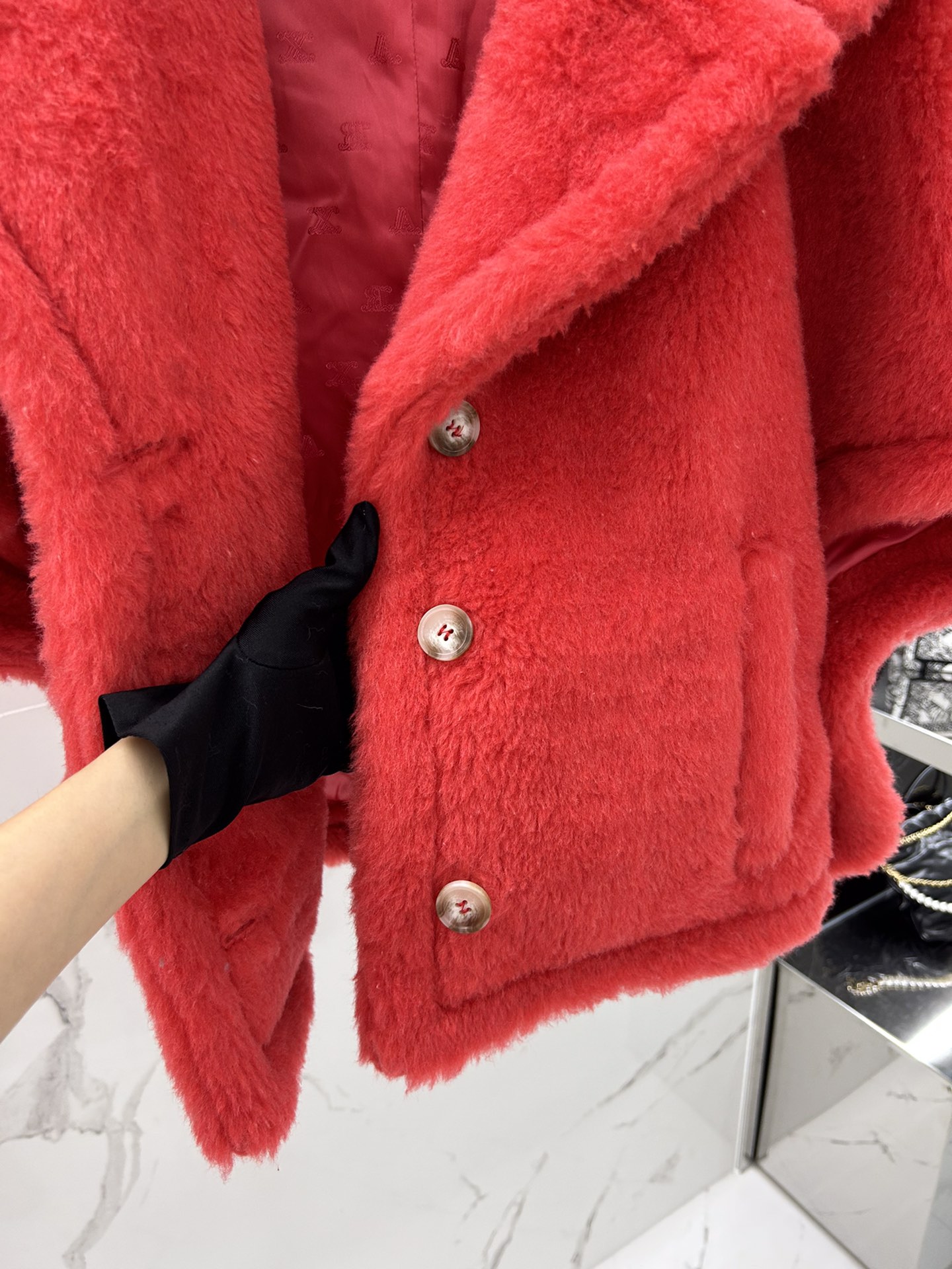 Max Mara Teddy Cape short style one size fits all