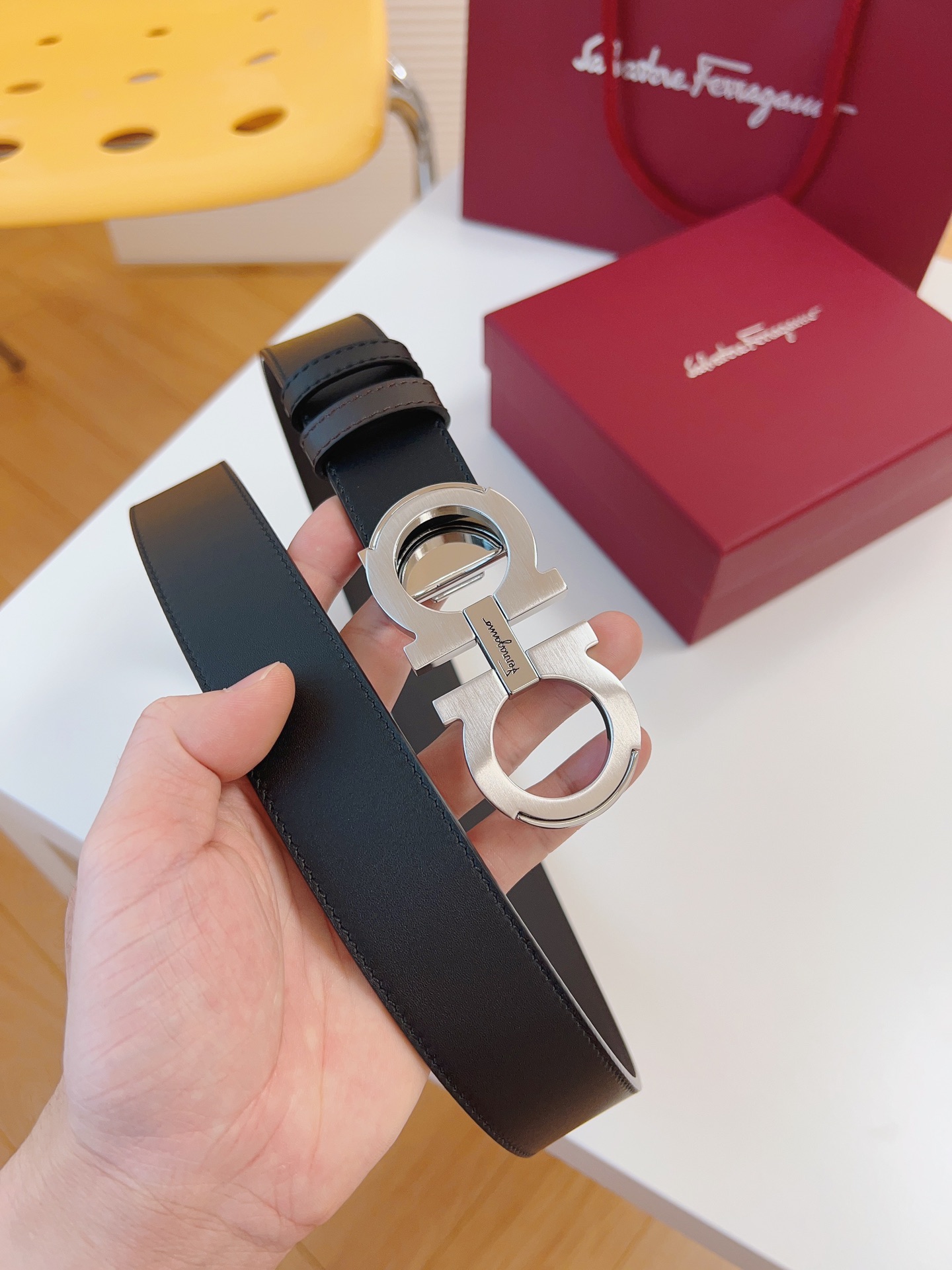 Ferragamo Men Belt Width 3.5cm