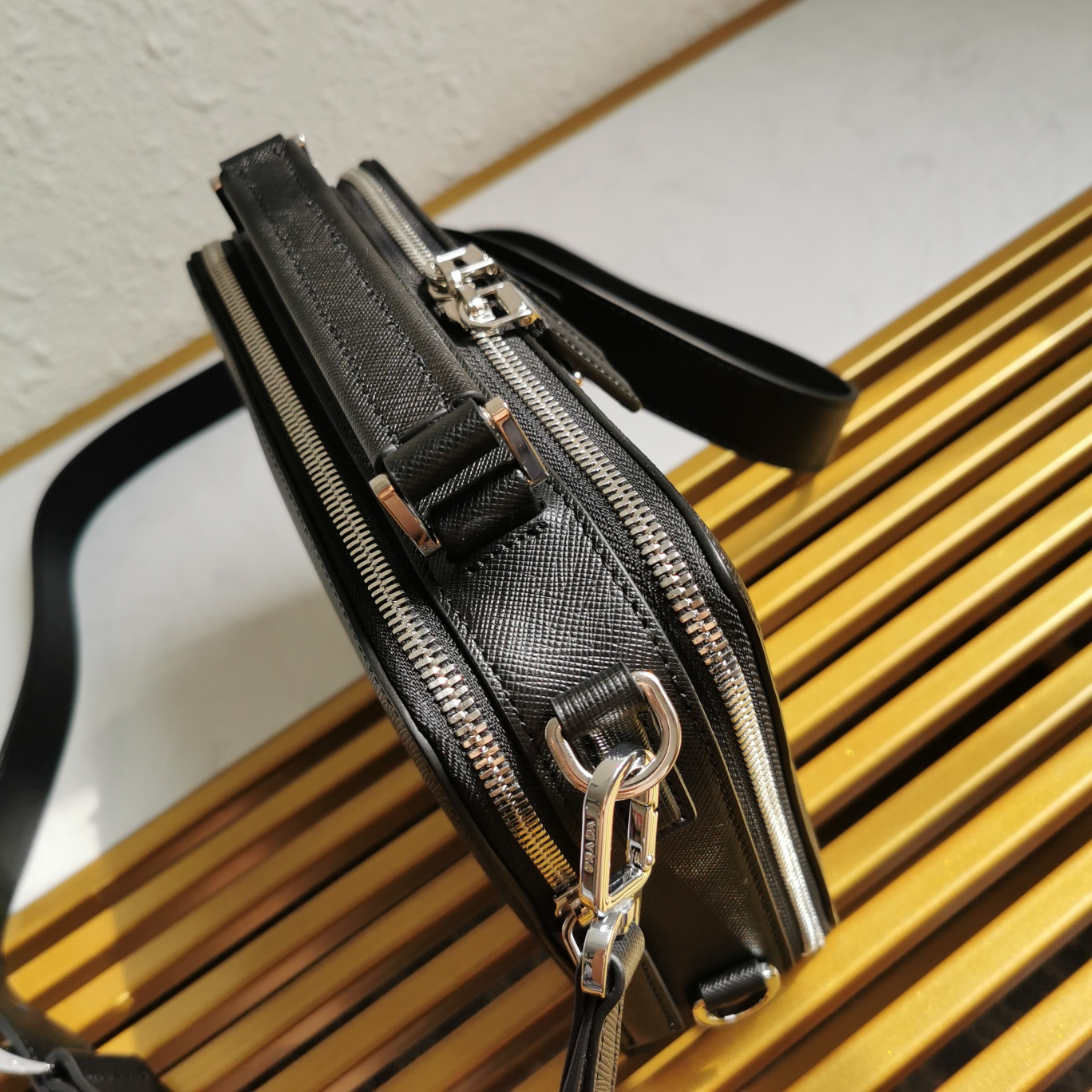 Prada 2VH069 Brique Leather Bags for Men Size 22*16*6cm