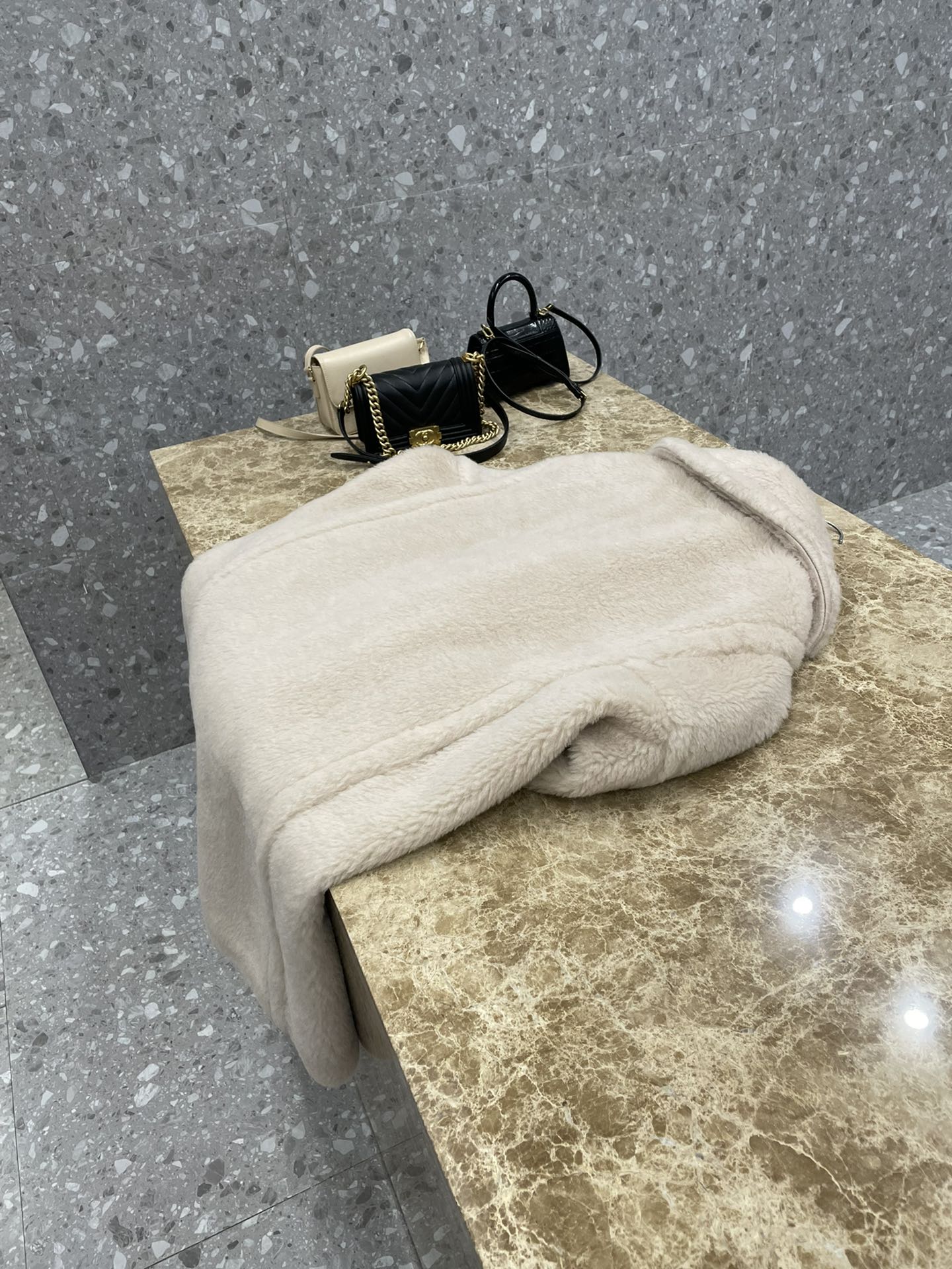 Max Mara Teddy fur long coat Size XS-M