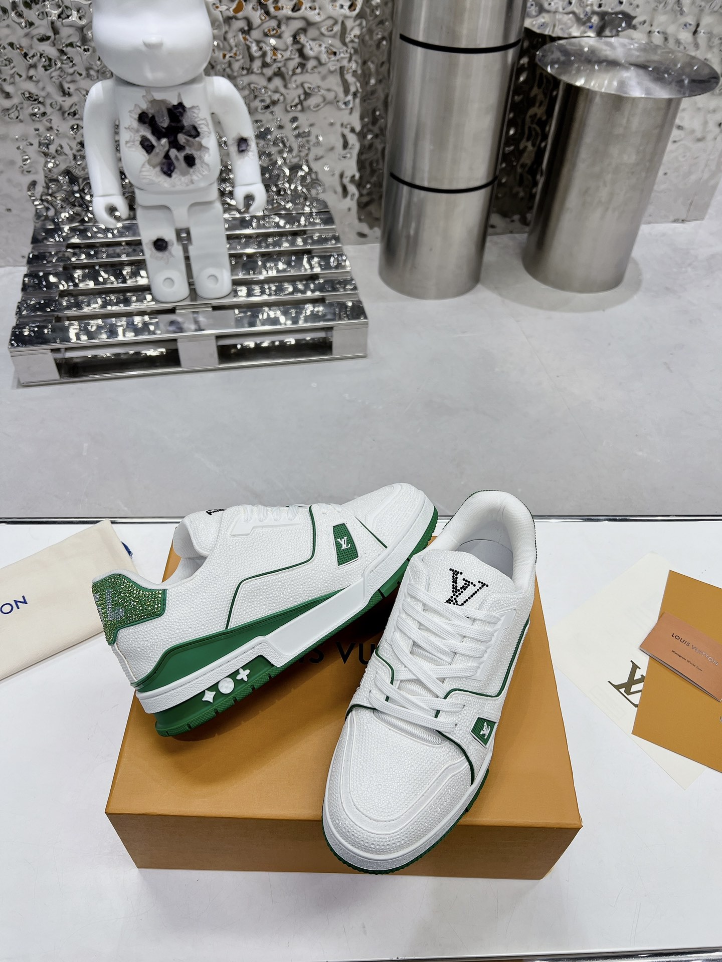 Louis Vuitton LV Trainer Diamond Sneaker Size 36-46