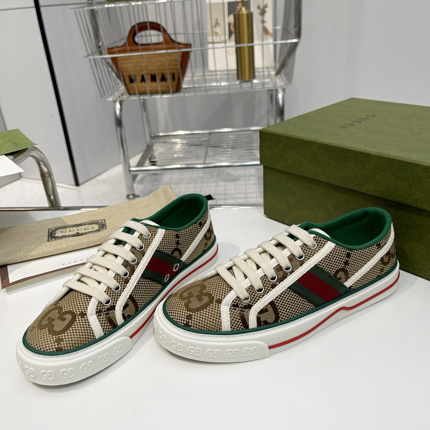 Men's GG Gucci Tennis 1977 sneaker Size 35-45 3-Color