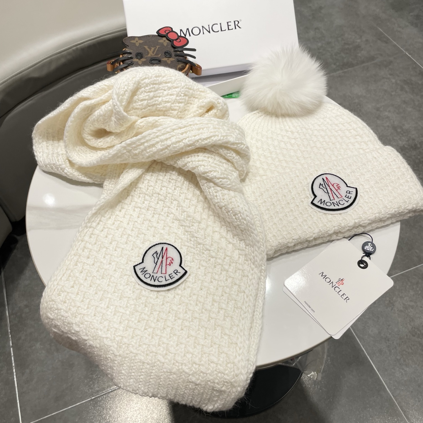 Moncler Knitted Hat+Scarf