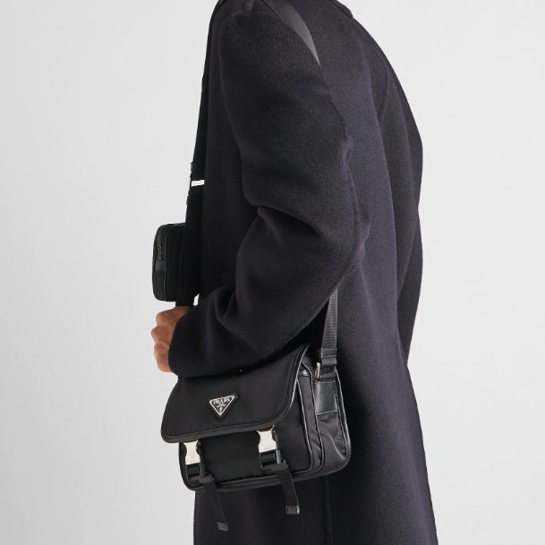 Prada 2VD034 Re-Nylon and Saffiano Leather Shoulder Bags Size 22*16*8.5cm