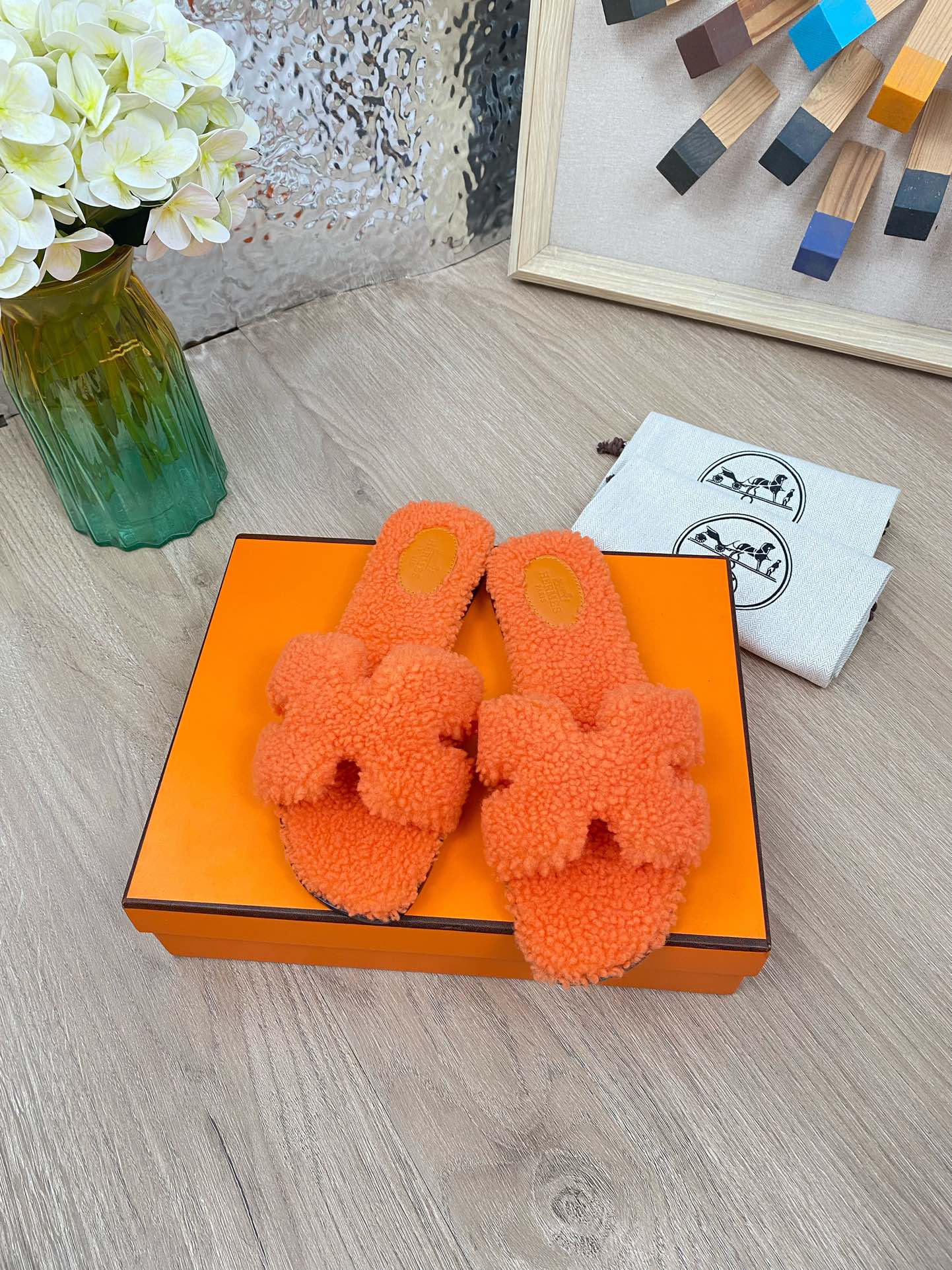 Hermes 23fw Women Winter Slippers Size 36-40