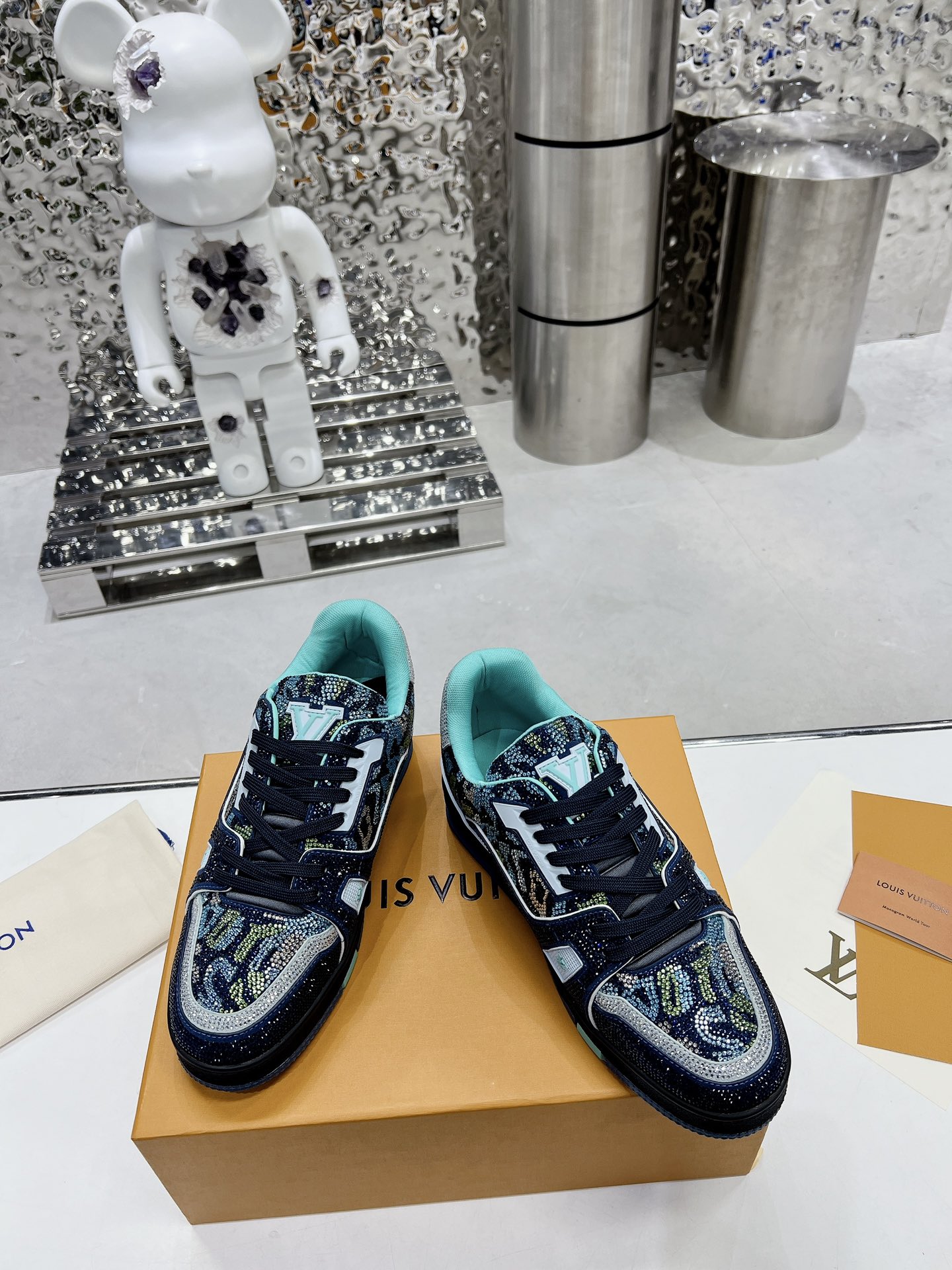 Louis Vuitton LV Trainer Diamond Sneaker Size 36-46
