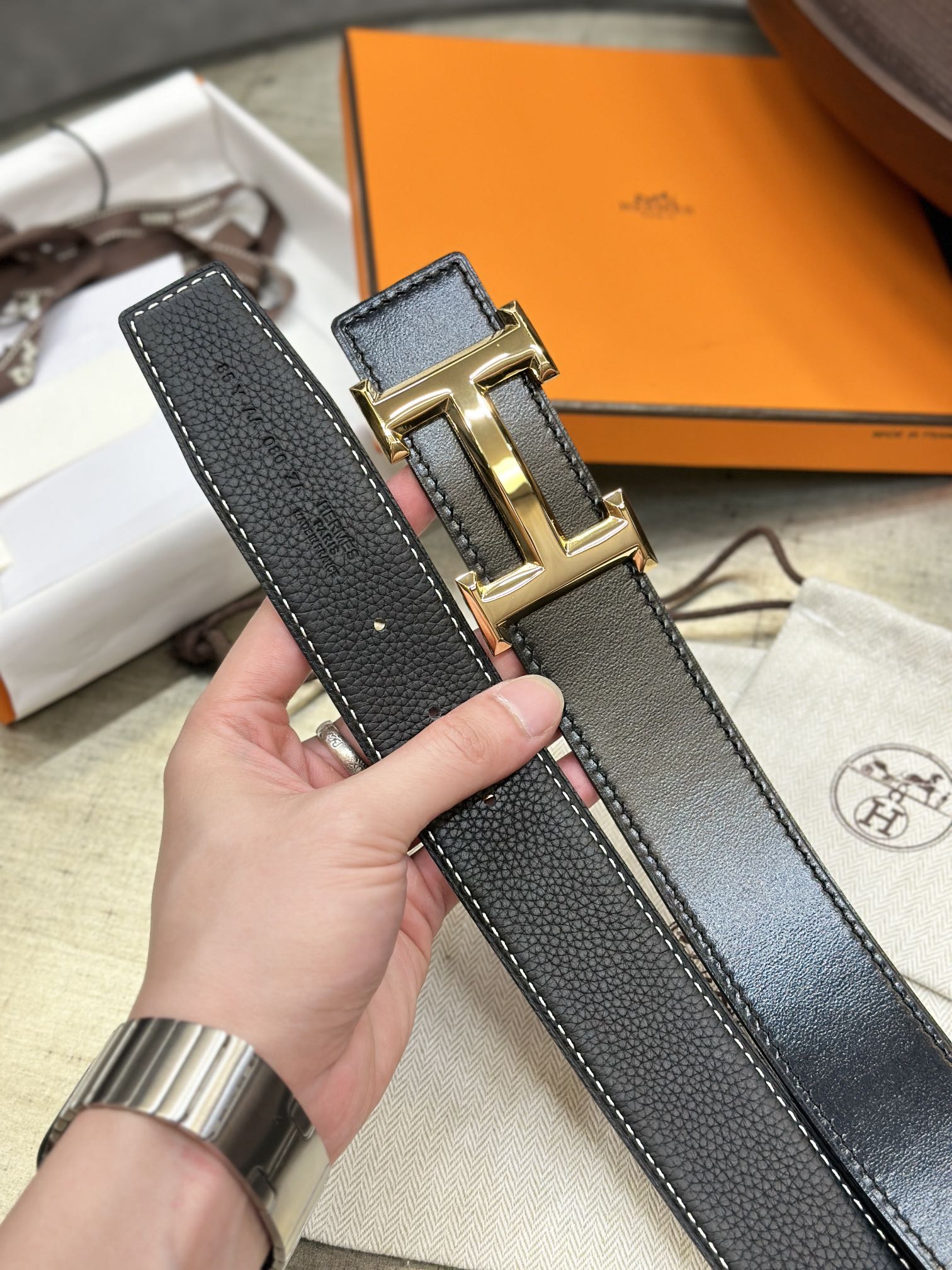 Hermes Men Belt Width 3.8cm