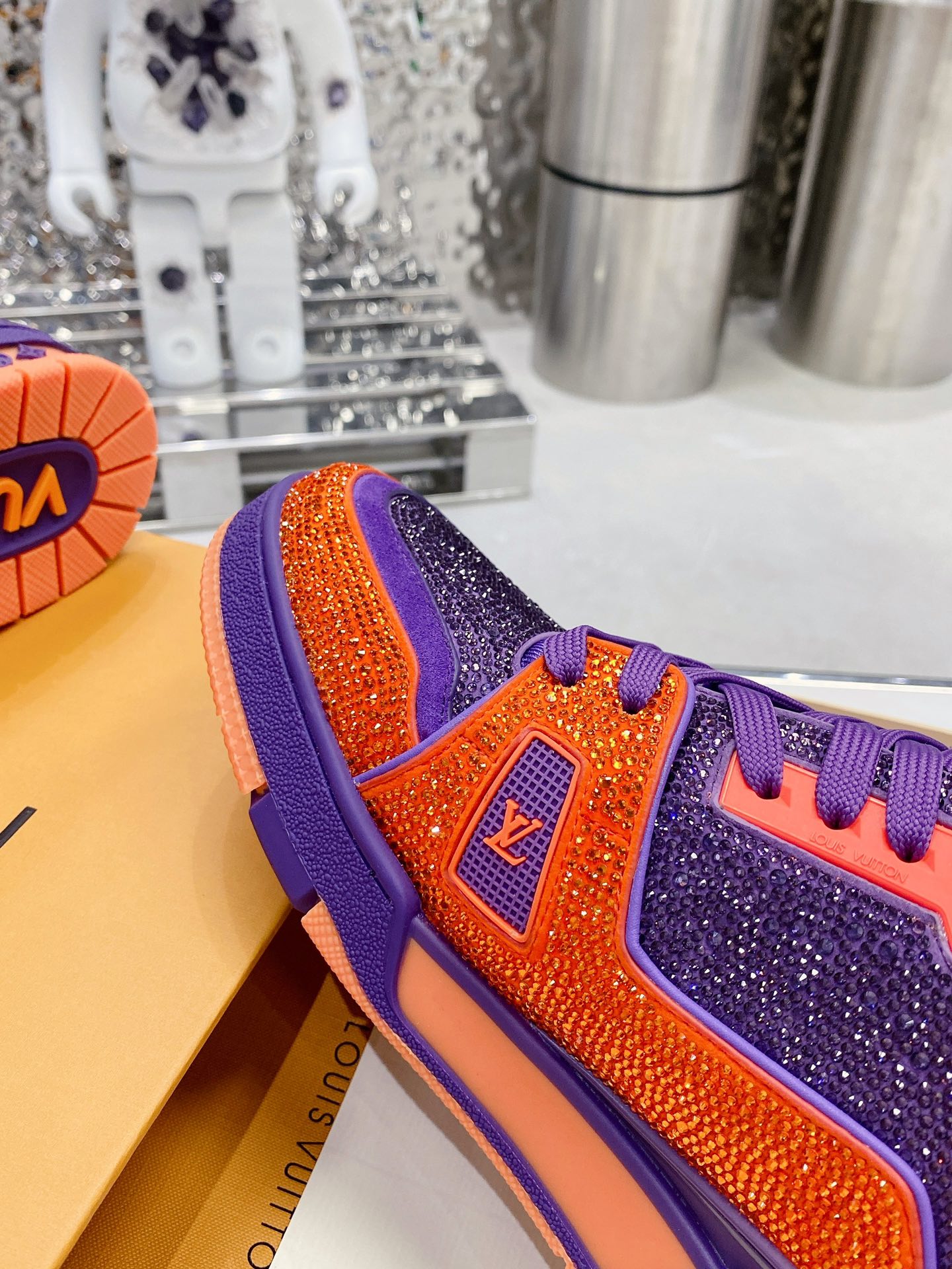 Louis Vuitton LV Trainer Diamond Sneaker Size 36-46