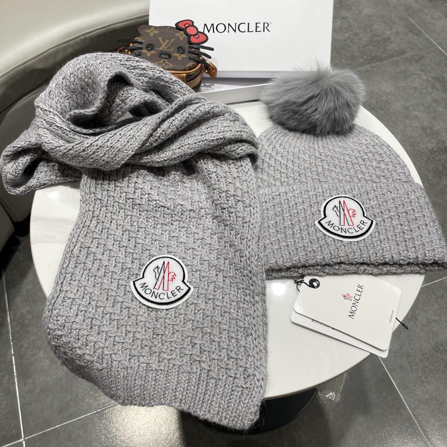 Moncler Knitted Hat+Scarf