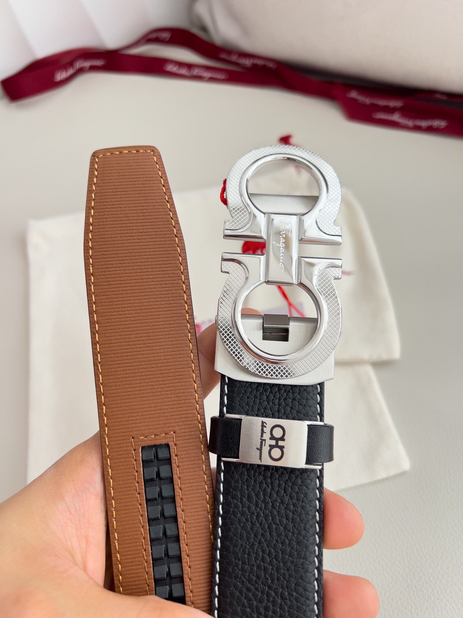 Ferragamo Men Belt Width 3.5cm