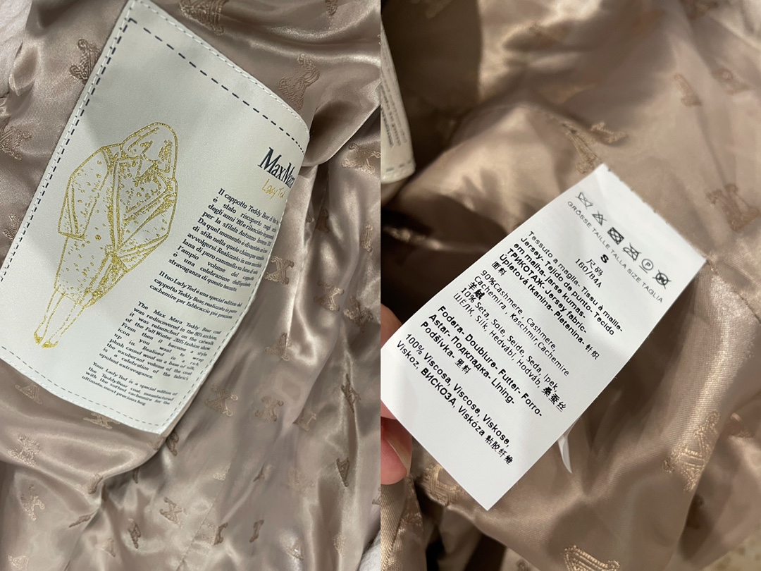 Max Mara Teddy fur long coat Size XS-M