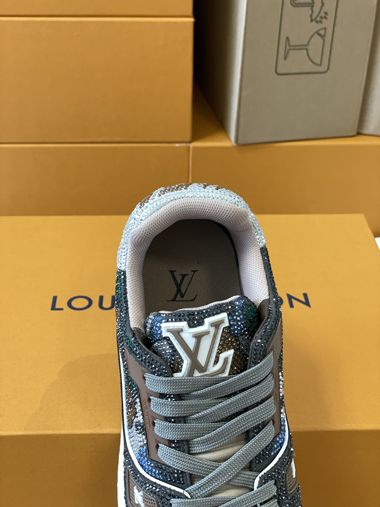 Louis Vuitton LV Trainer Diamond Sneaker Size 36-46