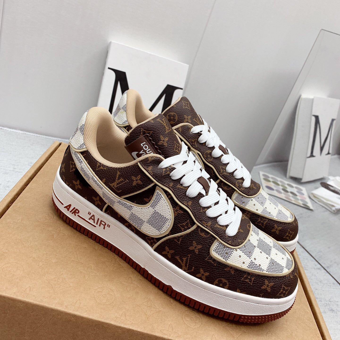 Louis Vuitton x Off White x Air Force 1 Sneaker Size 36-45   9-Color