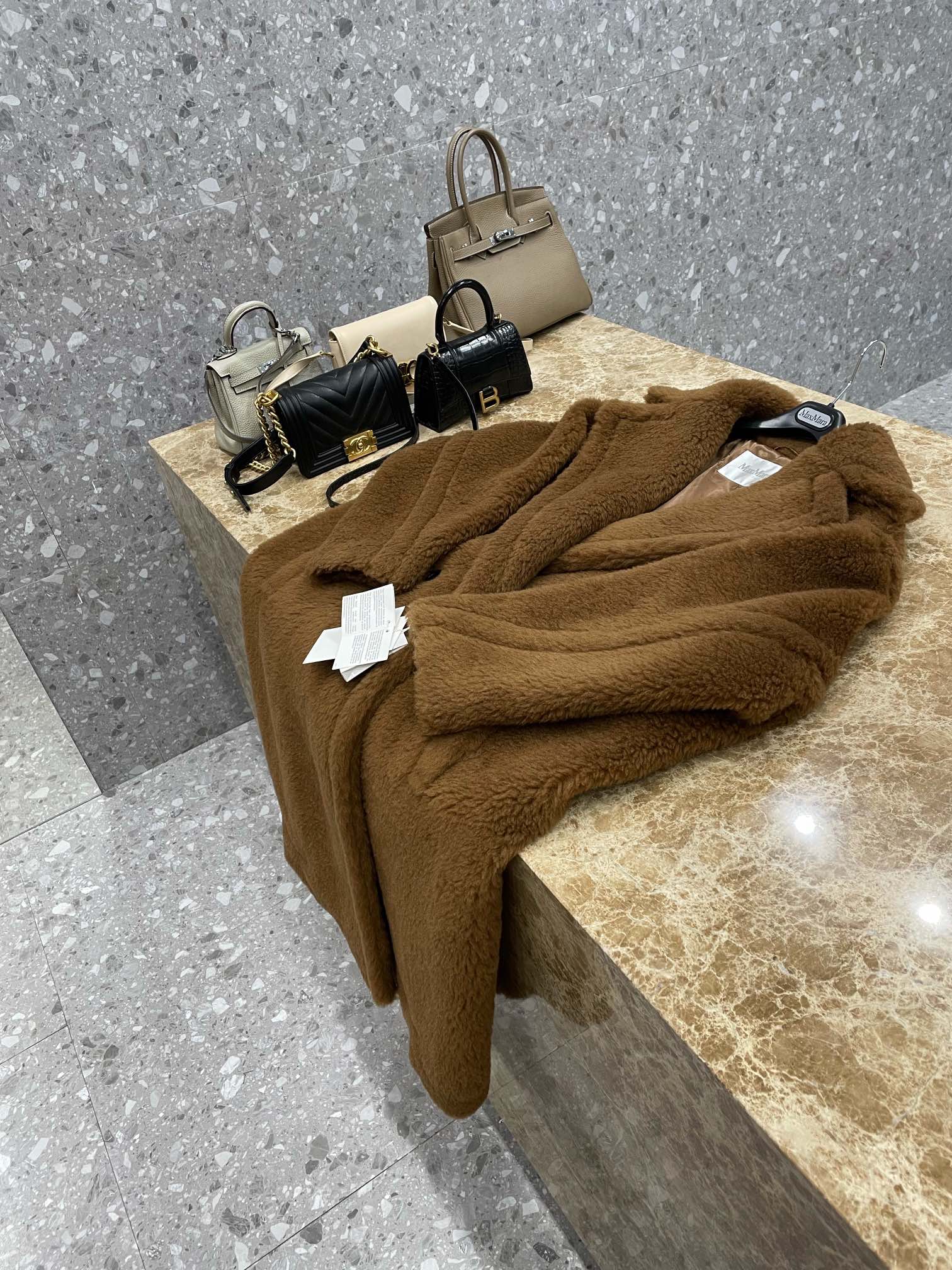 Max Mara Teddy fur long coat Size XS-M