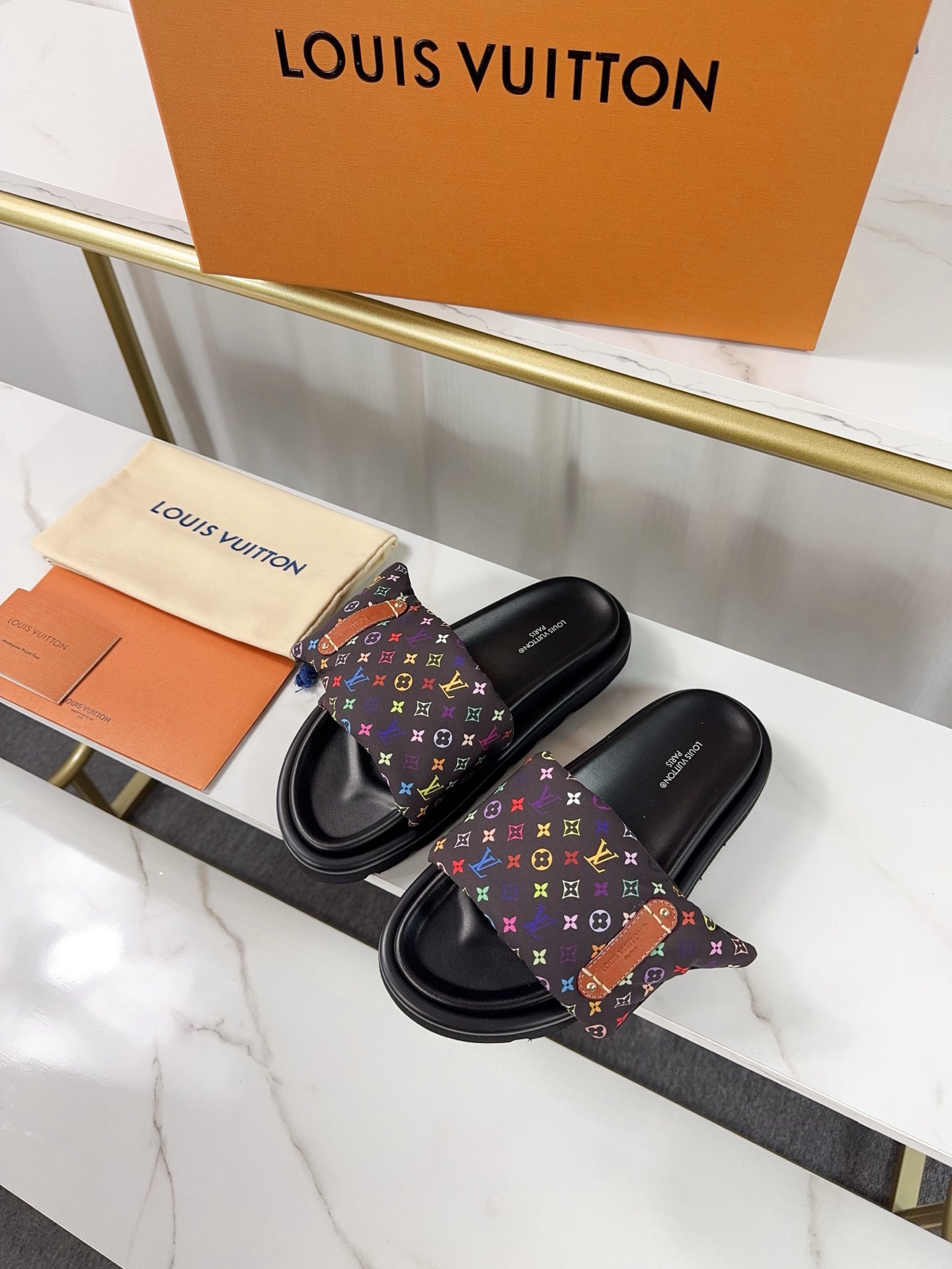 Louis Vuitton Pool Pillow Flat Comfort Slippers Size 36-46