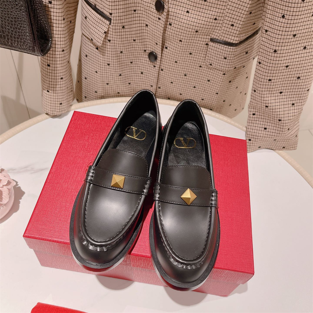 Valentino Roman Stud Brushed Calfskin Loafer Size 36-41