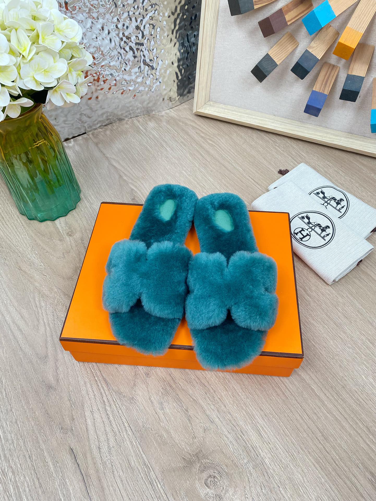 Hermes 23fw Women Winter Slippers Size 36-40