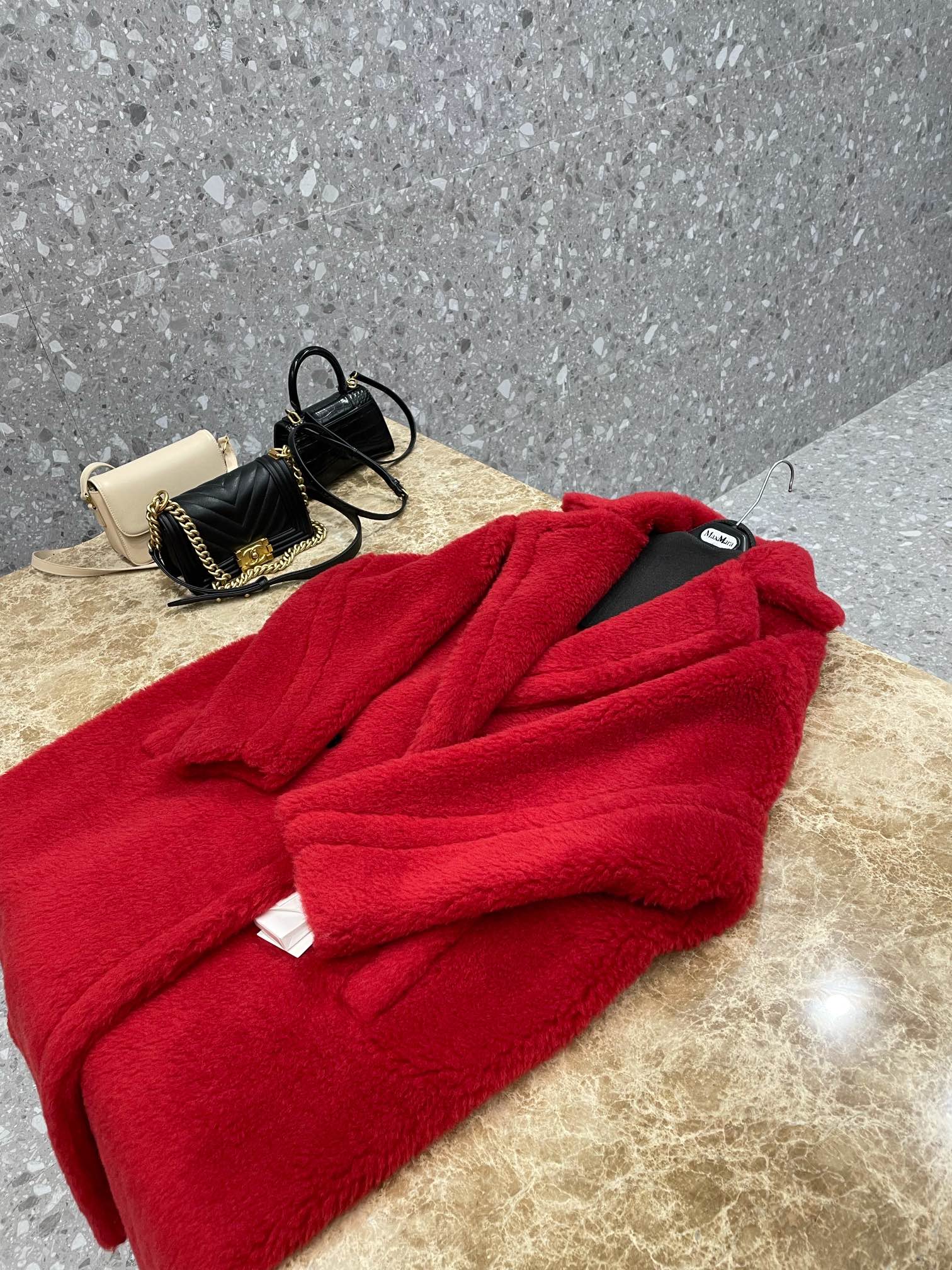 Max Mara Teddy fur long coat Size XS-M