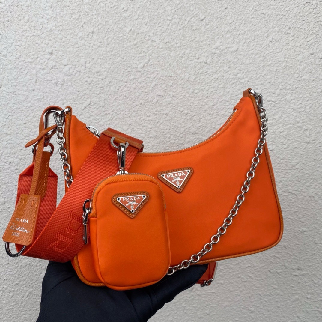 Prada 1BH204 Redition 2005 Women Bags Canvas 22*12*6cm