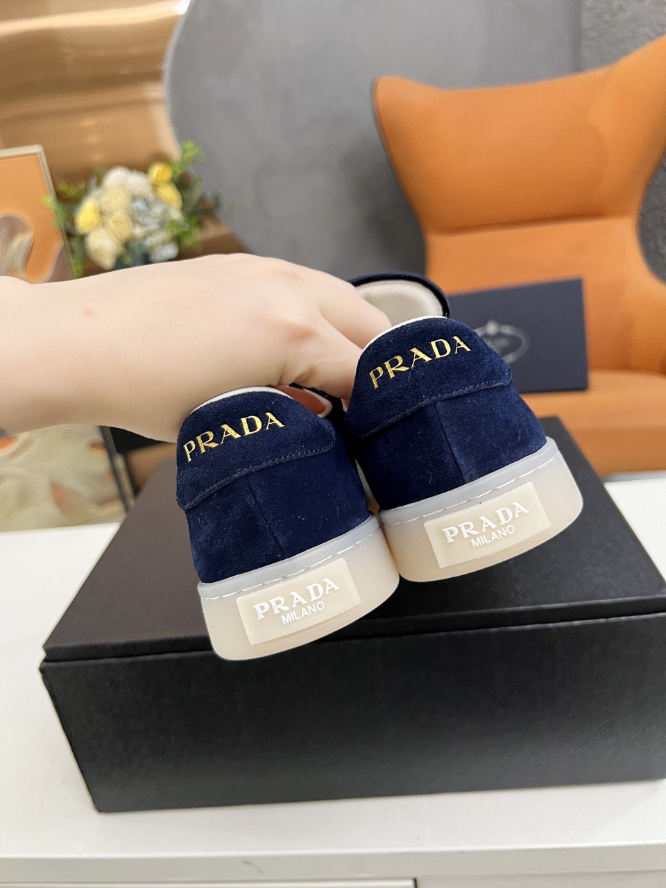 Prada Lane Deer Leather Sneakers Size 36-45