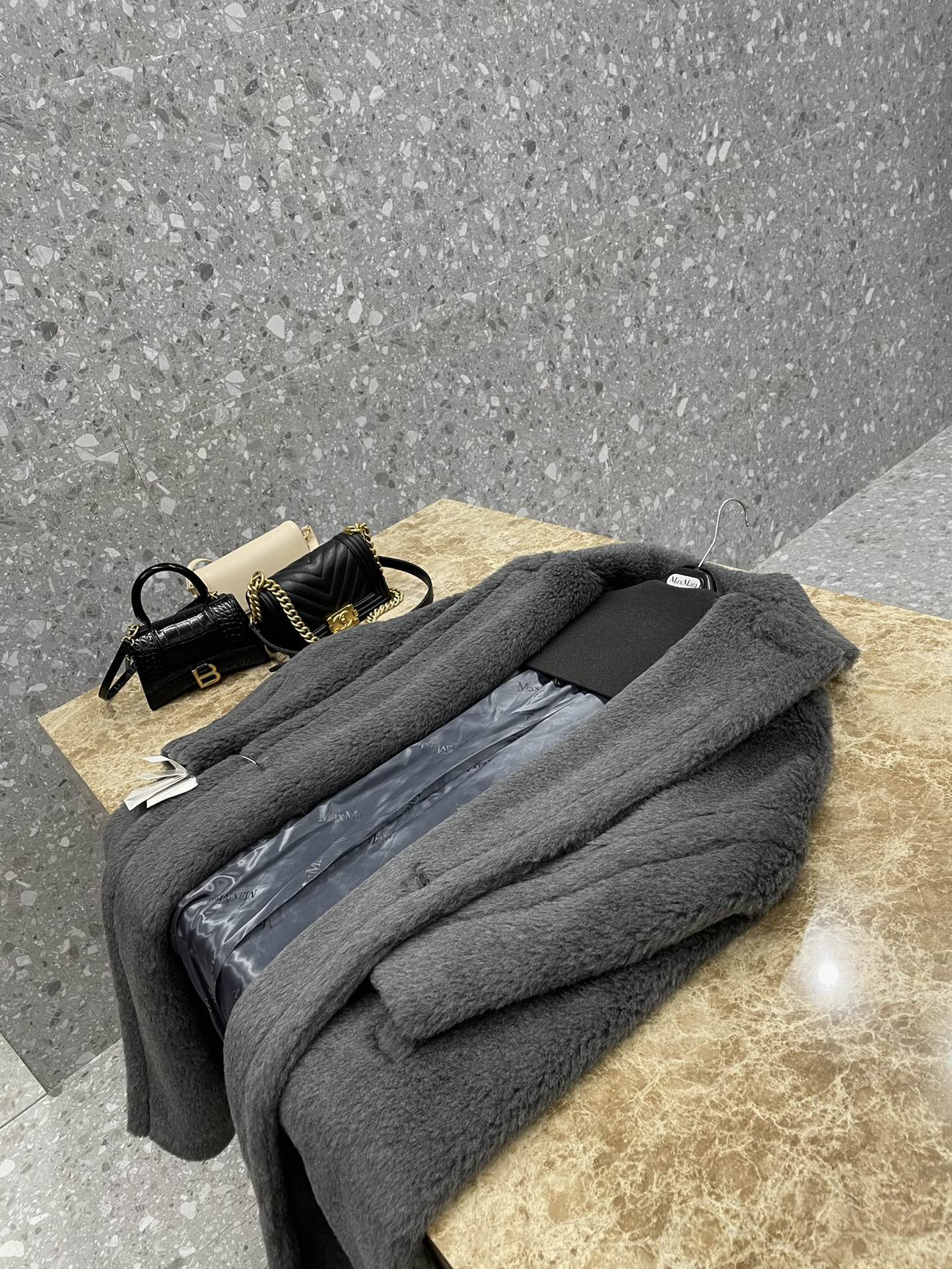 Max Mara Teddy fur long coat Size XS-M