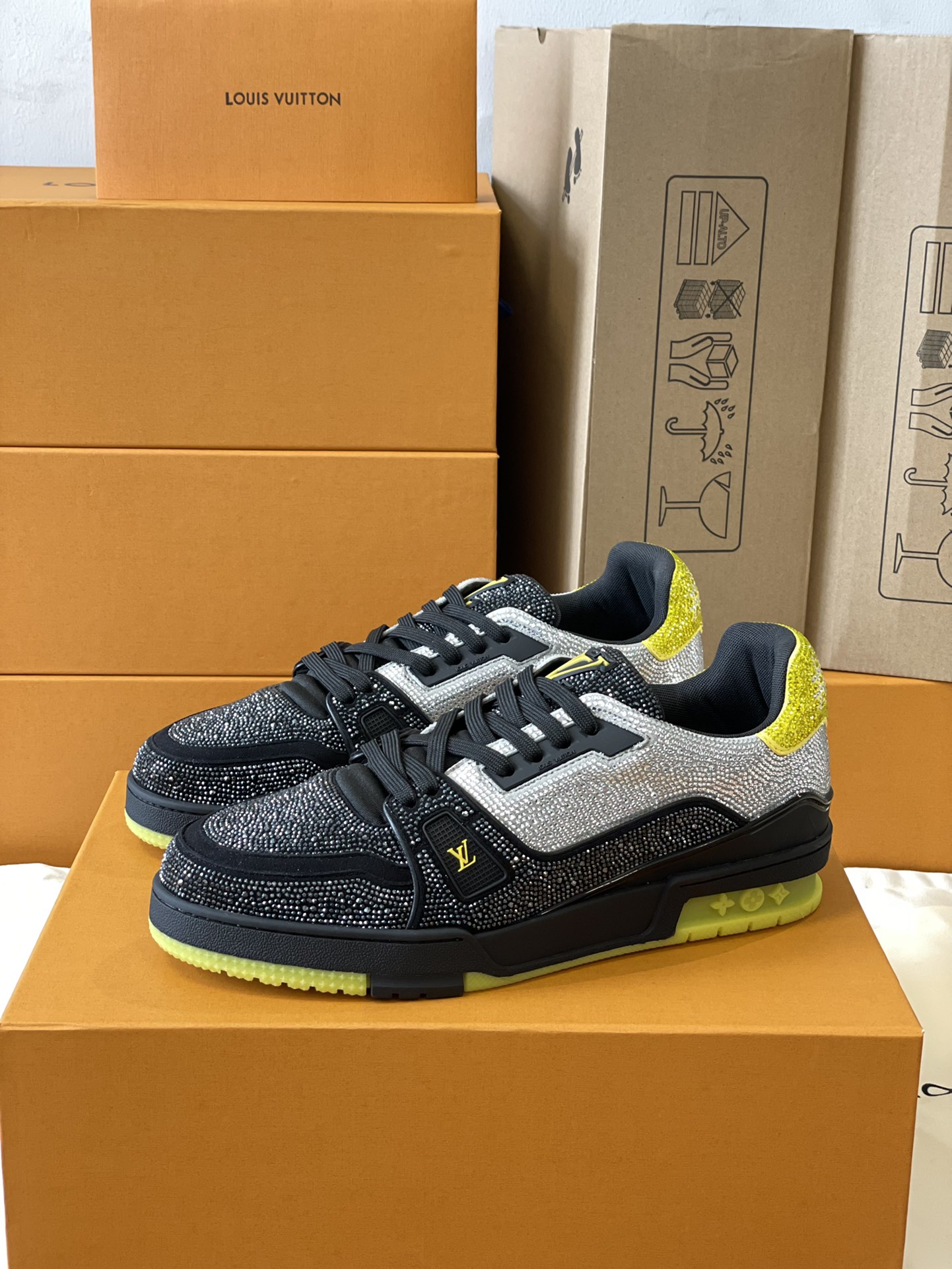 Louis Vuitton LV Trainer Diamond Sneaker Size 36-46