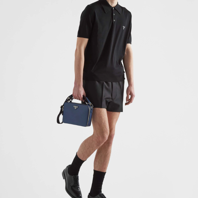 Prada 2VH069 Brique Leather Bags for Men Size 22*16*6cm