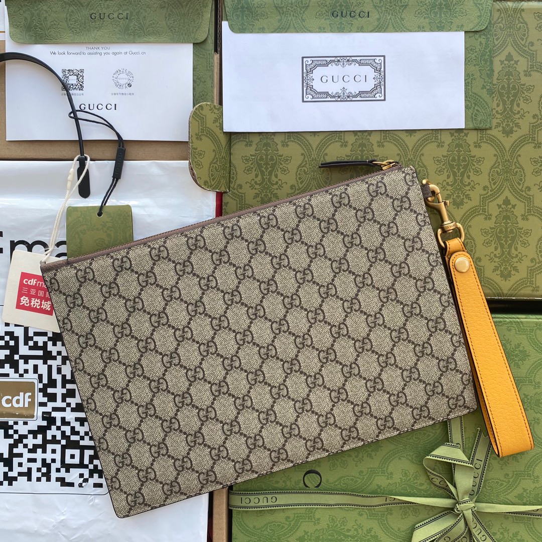 Gucci Neo Vintage GG Supreme pouch Size 30.5*21*1.5cm Style 473956