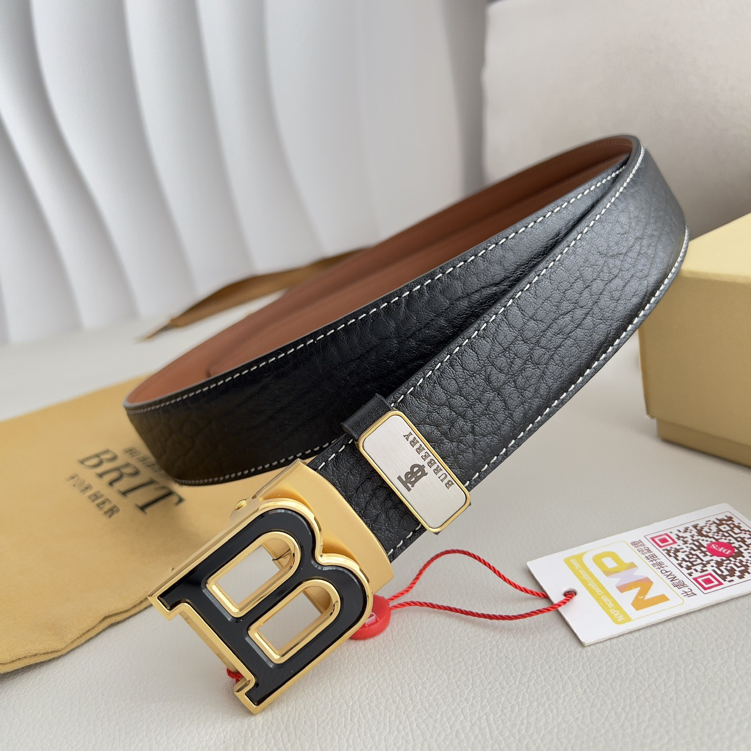 Burberry Men Belt Width 3.5cm