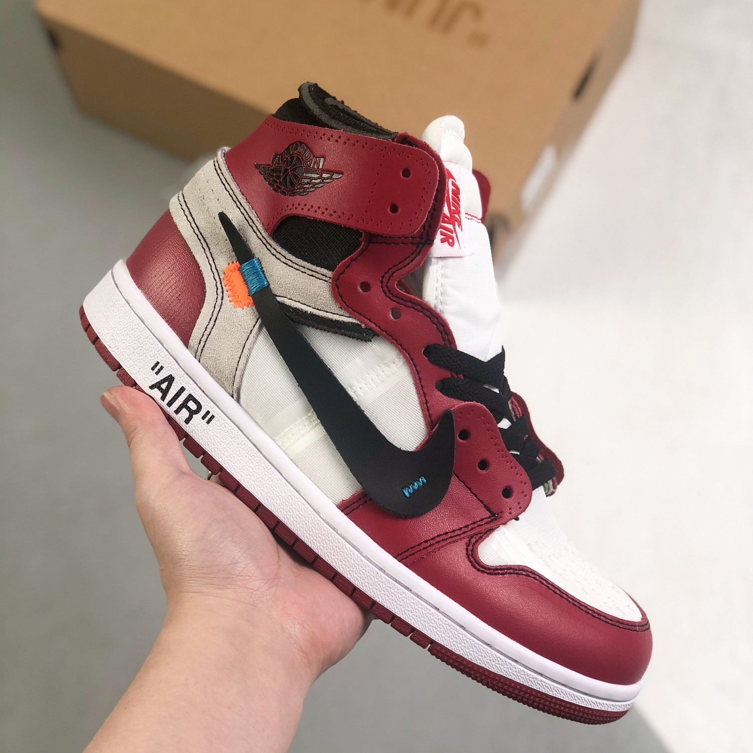 Nike Air Jordan 1 x OFF White High Top Sneakers Shoes Gr. 36-46