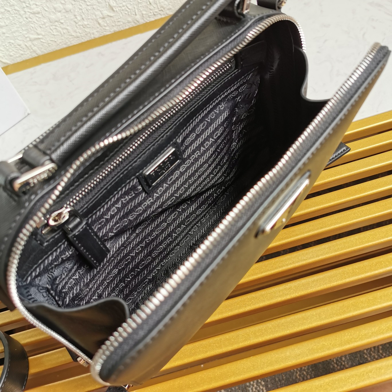 Prada 2VH069 Brique Leather Bags for Men Size 22*16*6cm