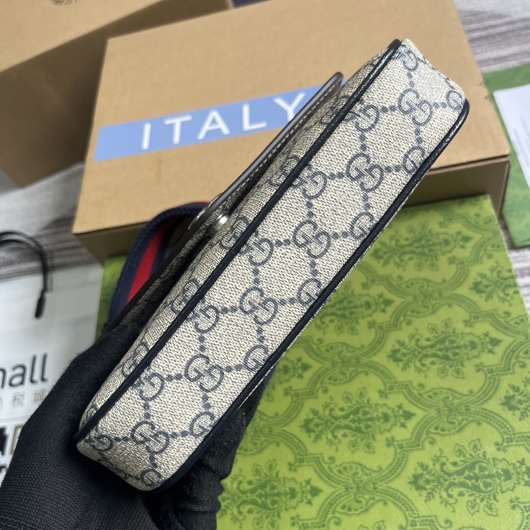 Gucci Ophidia Shoulder Bags 13*22*4cm