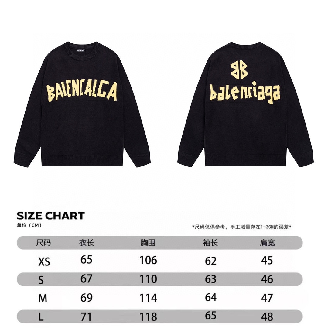 Balenciaga Unisex Sweatshirt Size S-XL