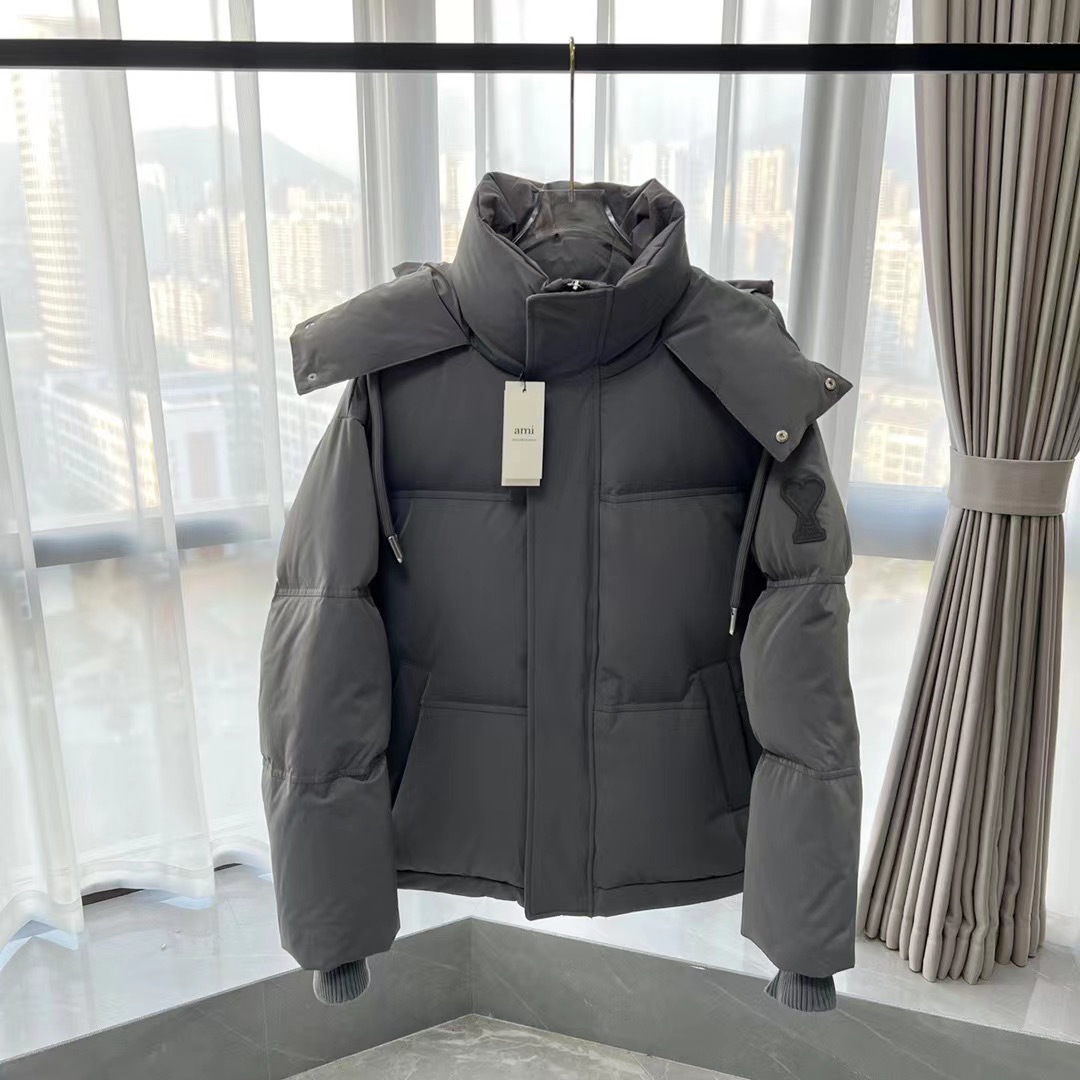 Ami 25ss Unisex Down Jacket Size XS-XXL
