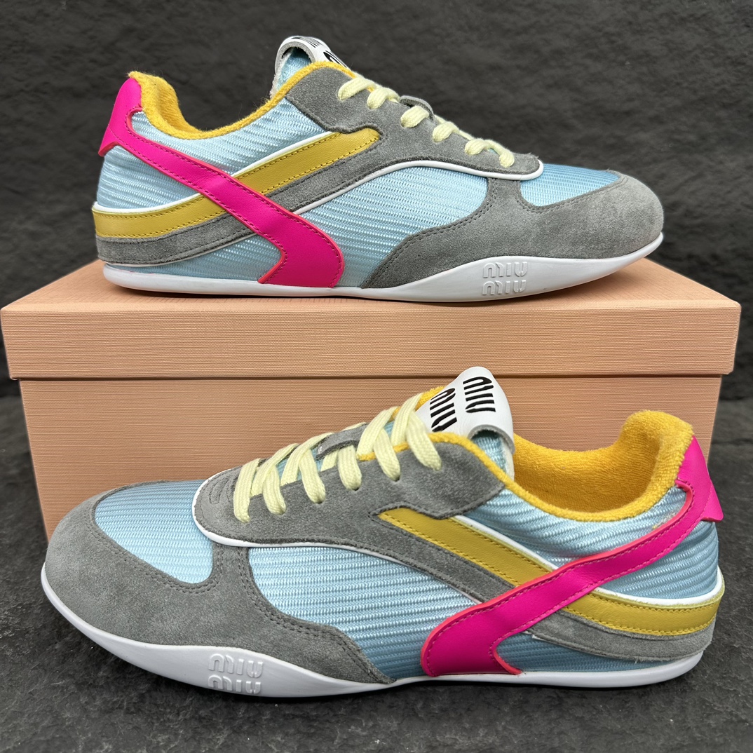 MiuMiu Suede leather and fabric Sneaker Size 35-40