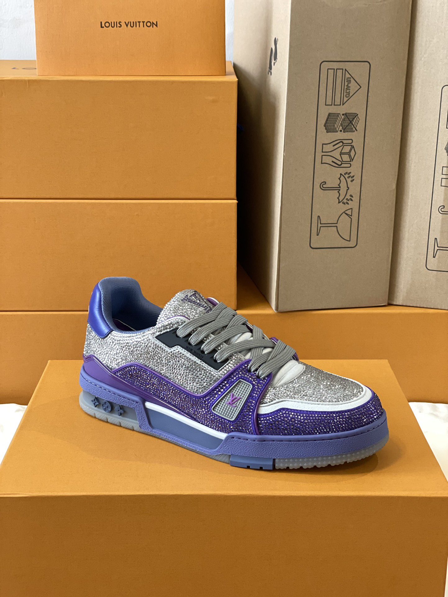 Louis Vuitton LV Trainer Diamond Sneaker Size 36-46