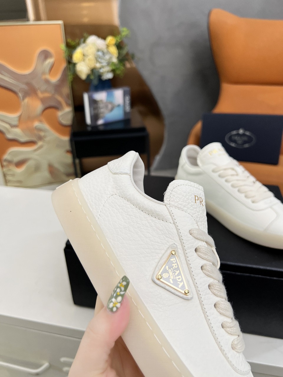 Prada Lane Deer Leather Sneakers Size 36-45