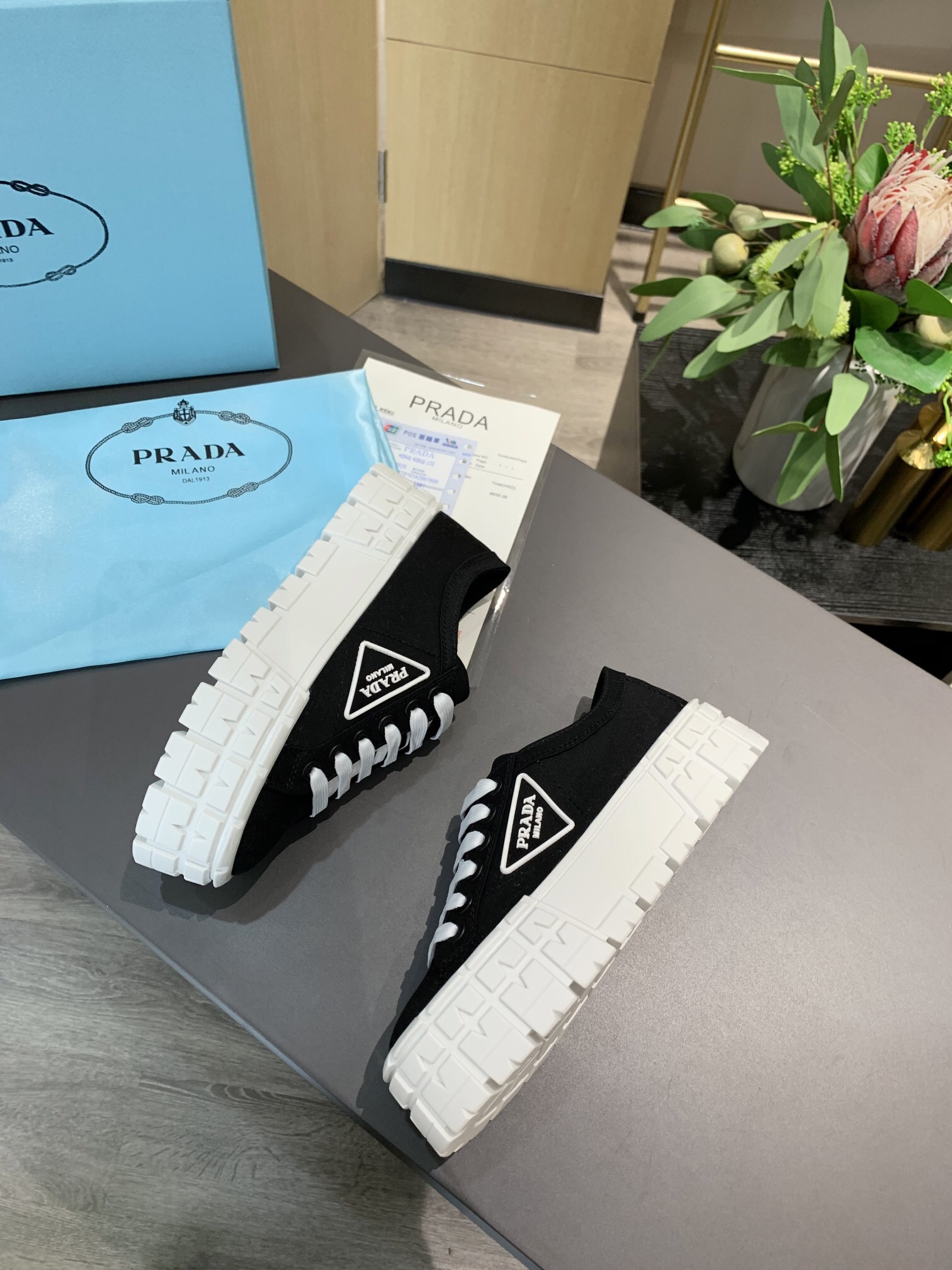 Prada 2024 New Double Wheel Re-Nylon gabardine Sneaker Size 36-41