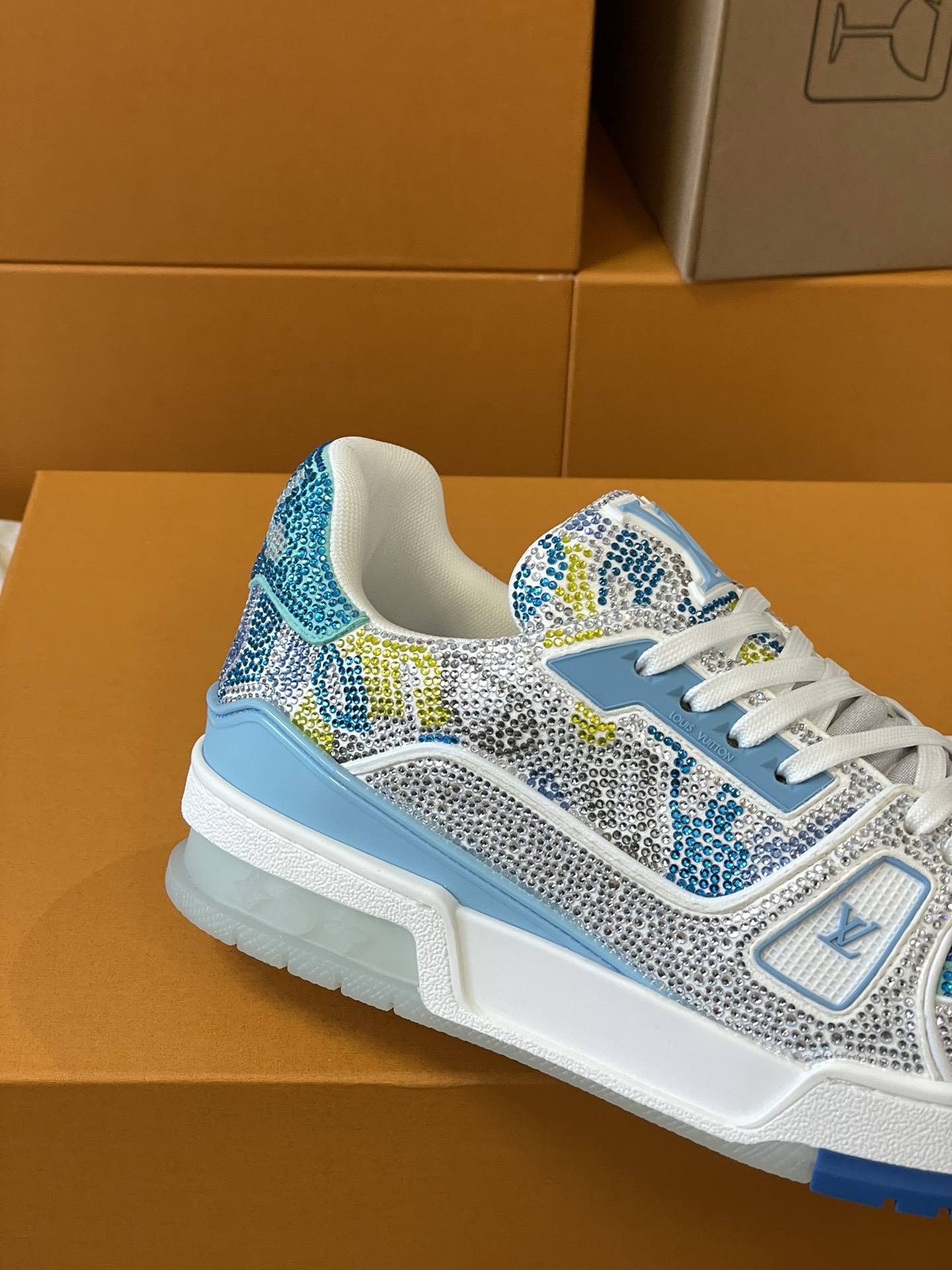 Louis Vuitton LV Trainer Diamond Sneaker Size 36-46