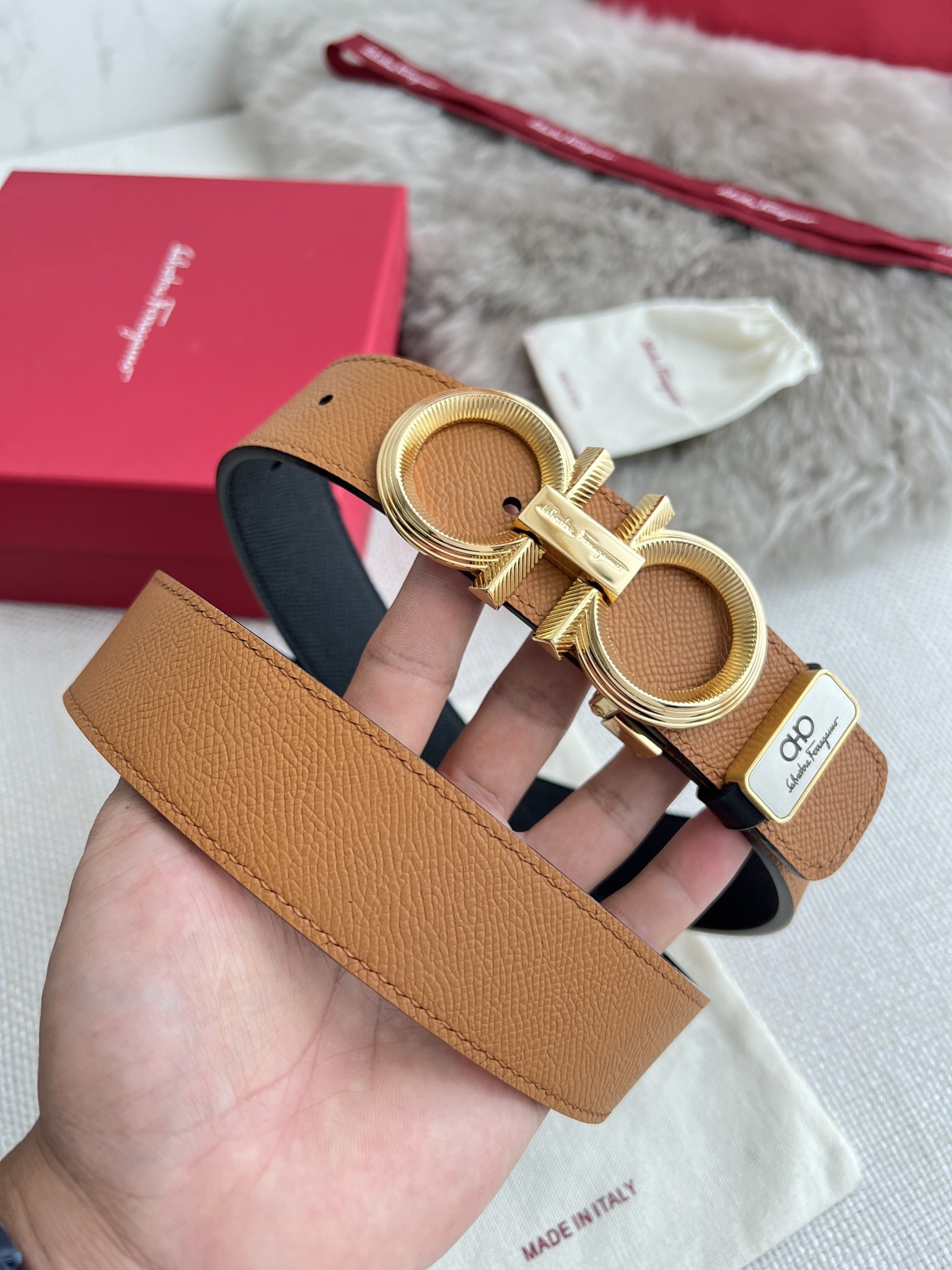 Ferragamo Men Belt Width 3.5cm