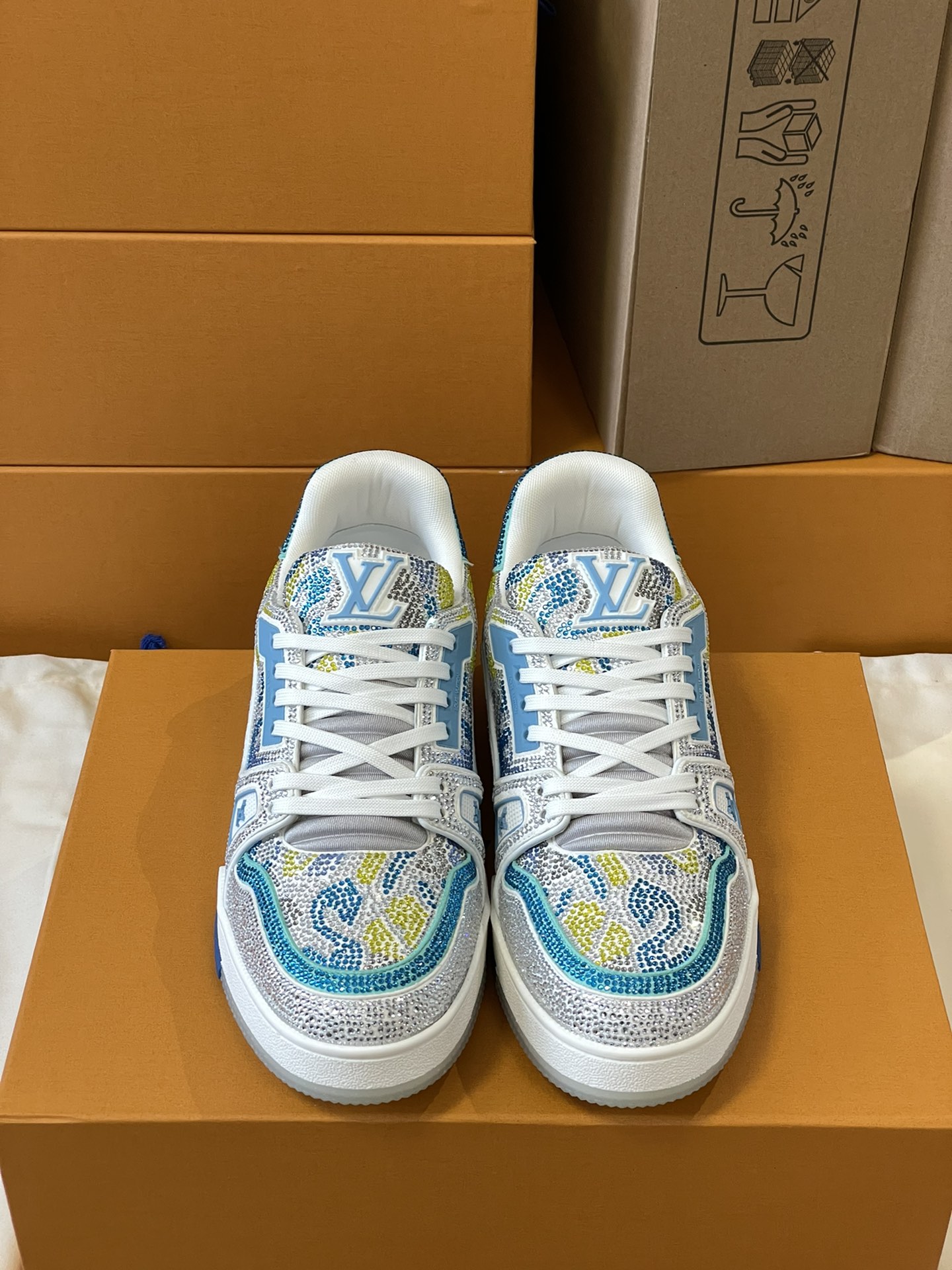 Louis Vuitton LV Trainer Diamond Sneaker Size 36-46