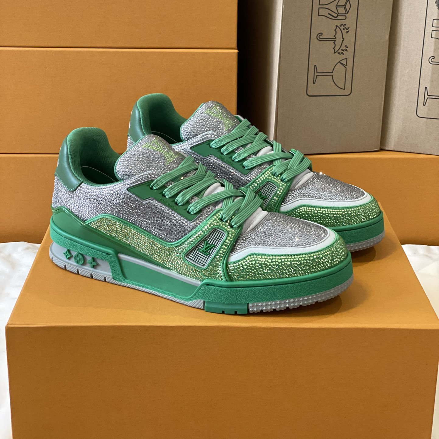 Louis Vuitton LV Trainer Diamond Sneaker Size 36-46