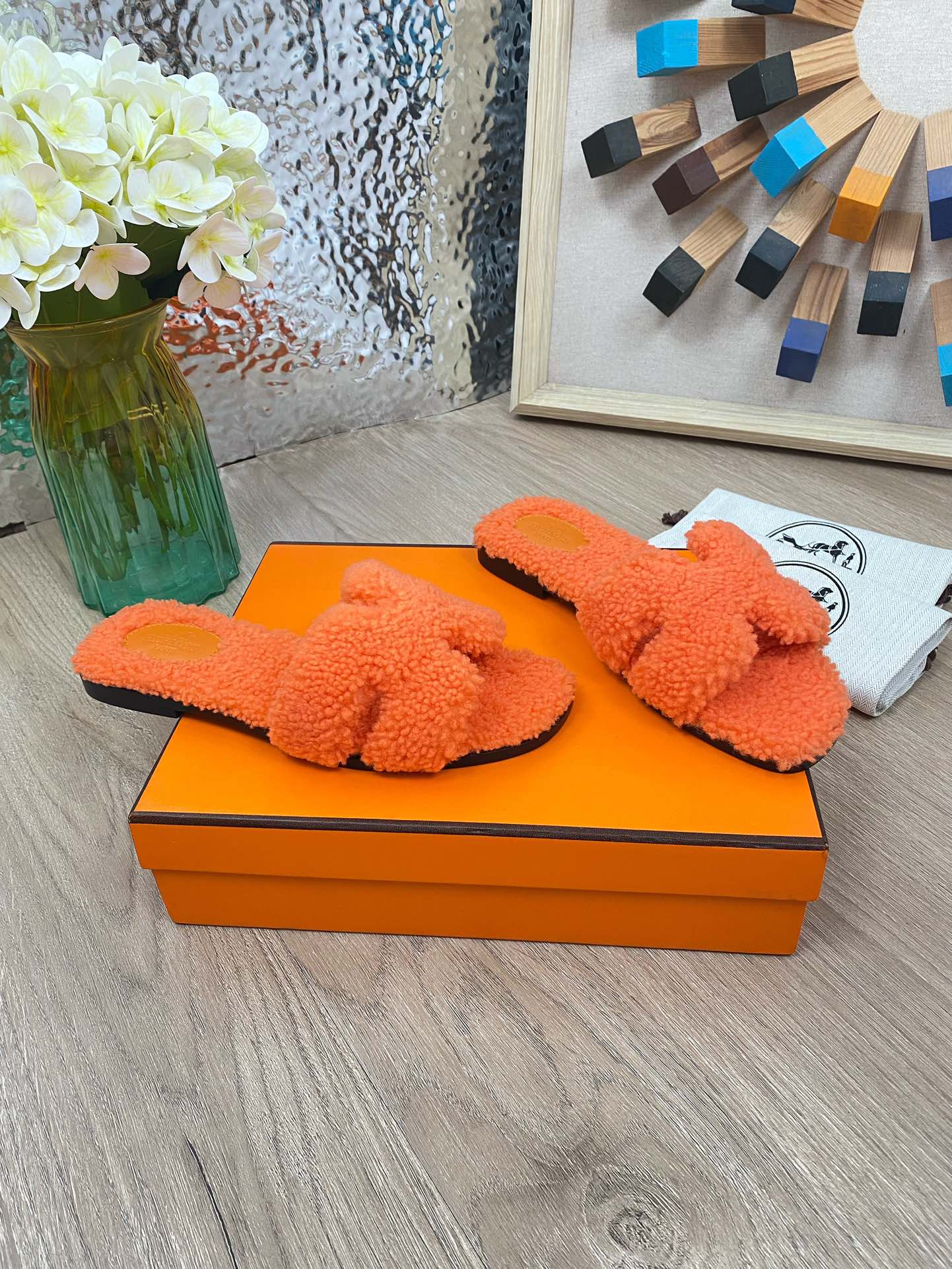 Hermes 23fw Women Winter Slippers Size 36-40