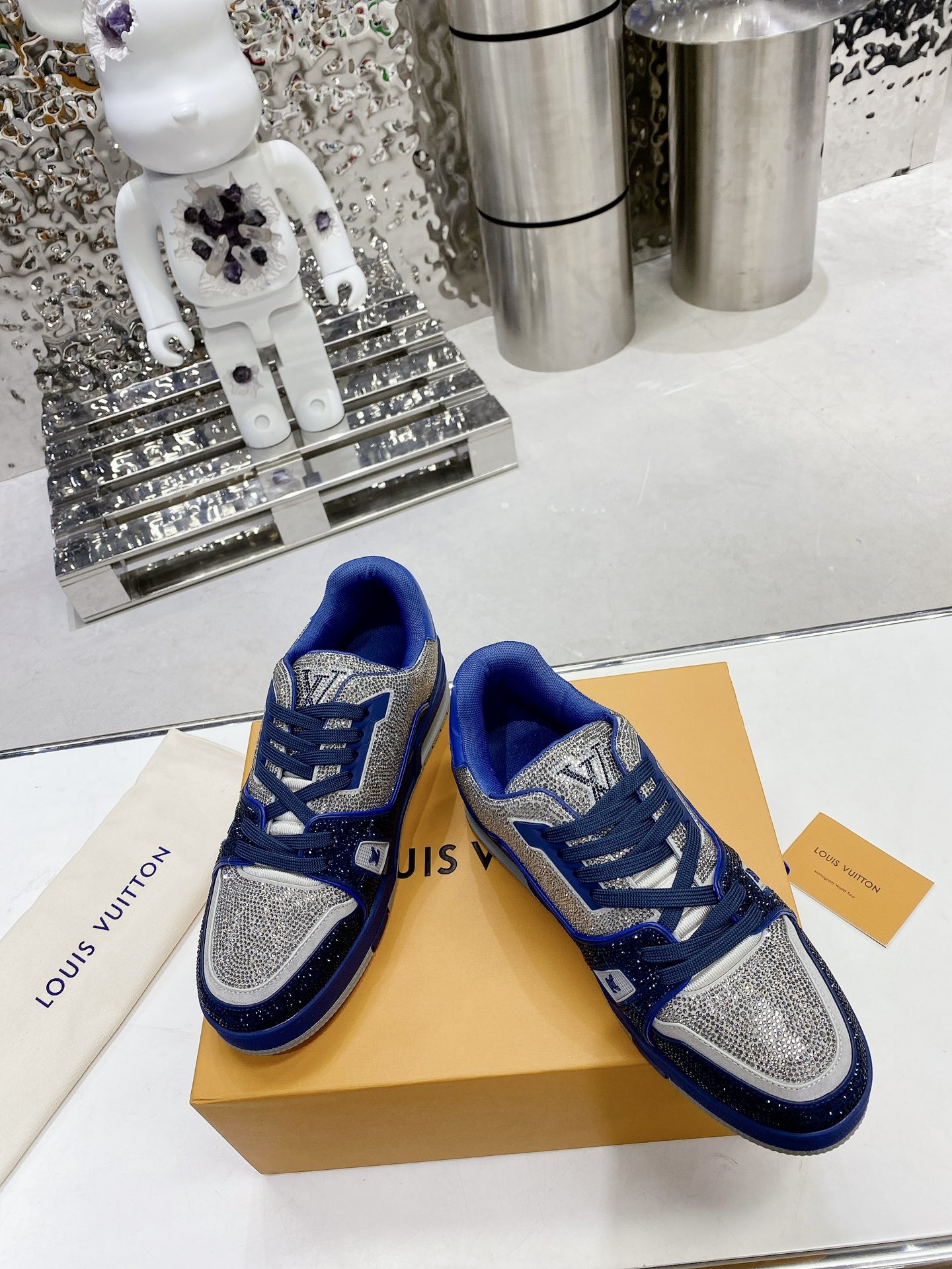 Louis Vuitton LV Trainer Diamond Sneaker Size 36-46